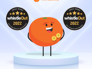 Tangerine has won WhistleOut’s Best Unlimited nbn<sup>®</sup> Provider, and the Best Fixed Wireless nbn<sup>®</sup> Provider awards for 2022!